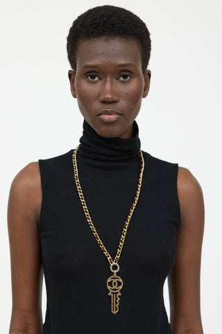 Chanel 2017 Coco Mark Key Necklace
