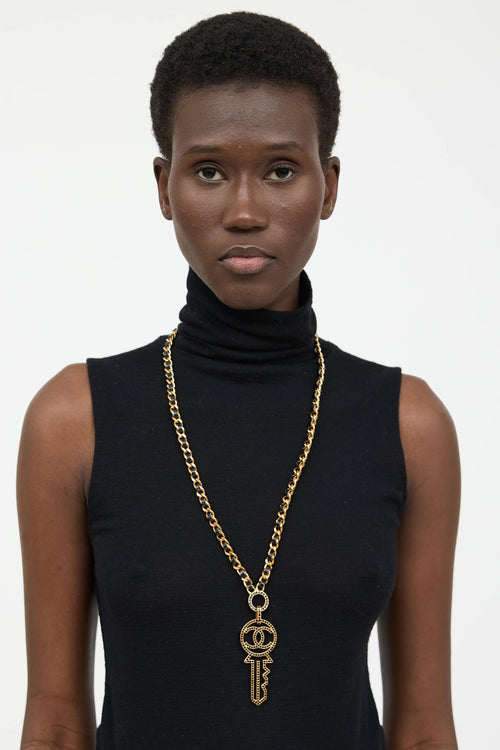 Chanel 2017 Coco Mark Key Necklace