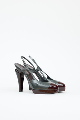 Chanel Cap Toe Slingback Heel
