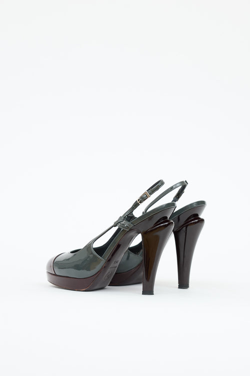 Chanel Cap Toe Slingback Heel