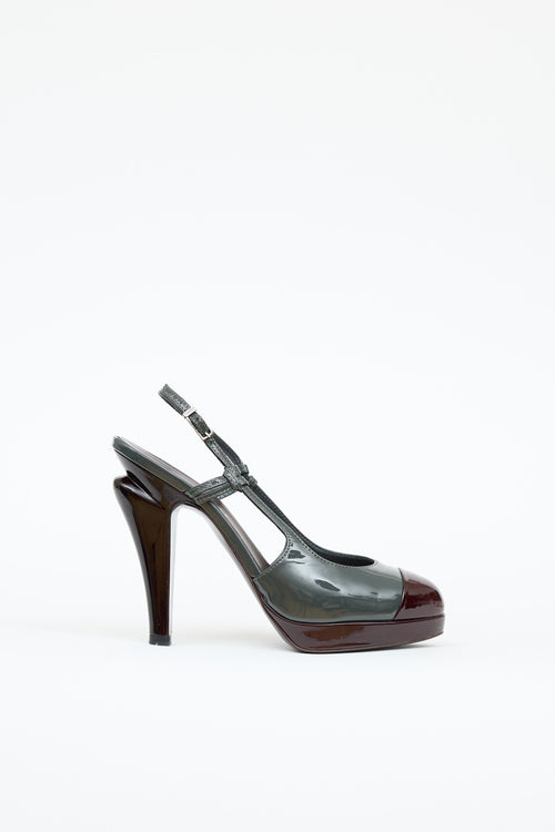 Chanel Cap Toe Slingback Heel