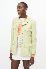 Chanel Green & Gold Wool Jacket