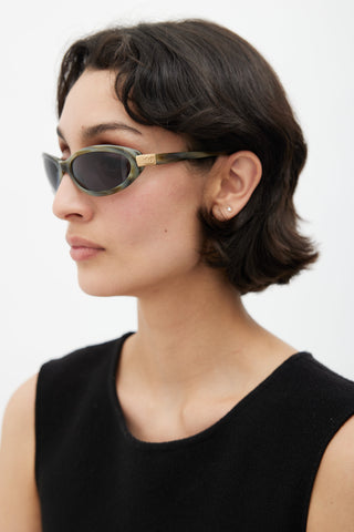 Chanel Green Gradient 5027 Oval Sunglasses