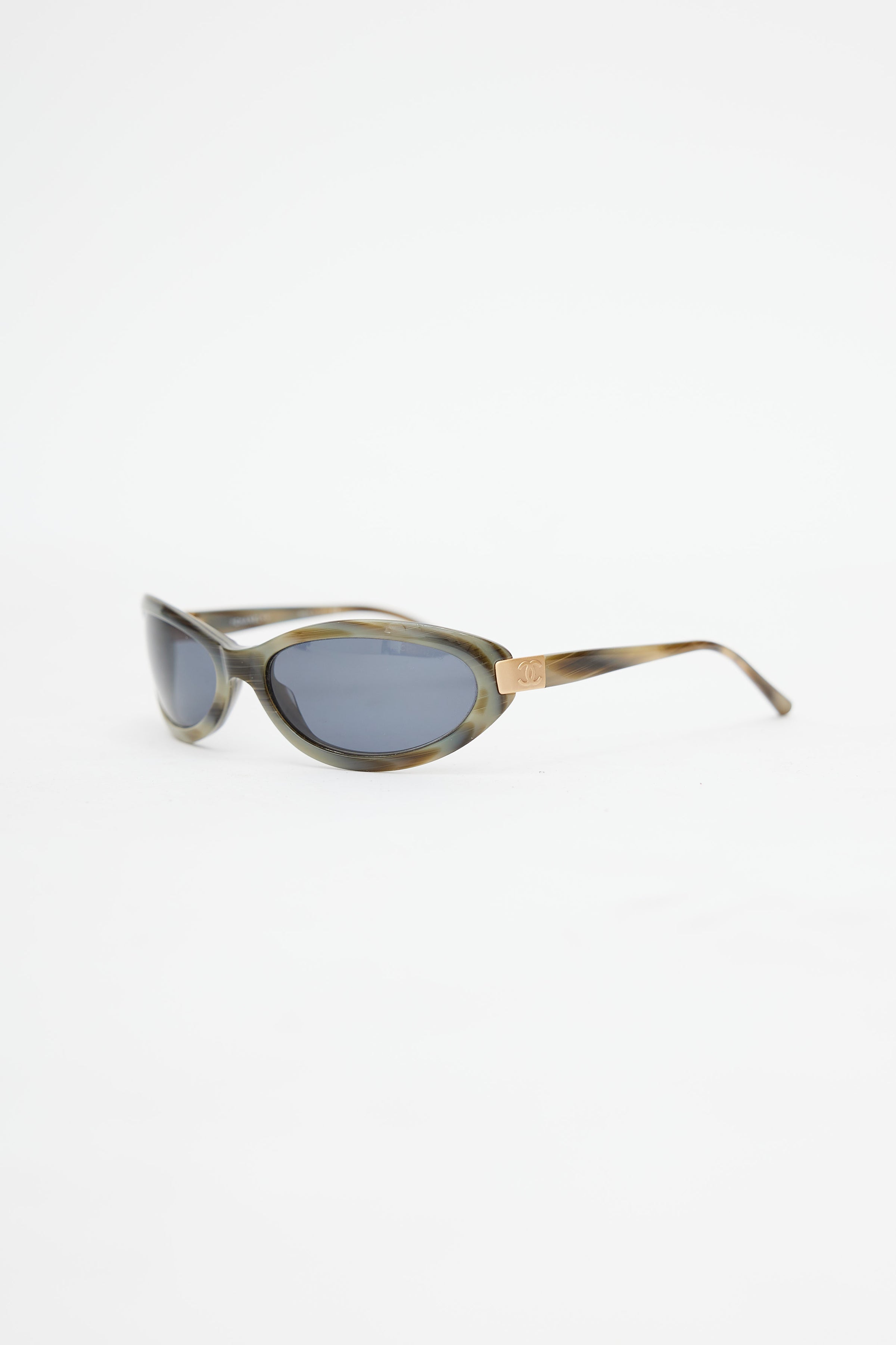 Chanel // Green Gradient 5027 Oval Sunglasses – VSP Consignment