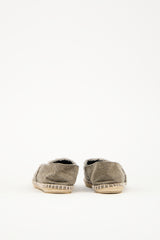 Chanel Green & Navy Canvas CC Espadrille