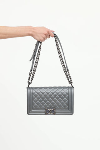 2014 Enamel CC Old Medium Boy Bag