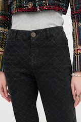Chanel Printed Slim Leg Jeans