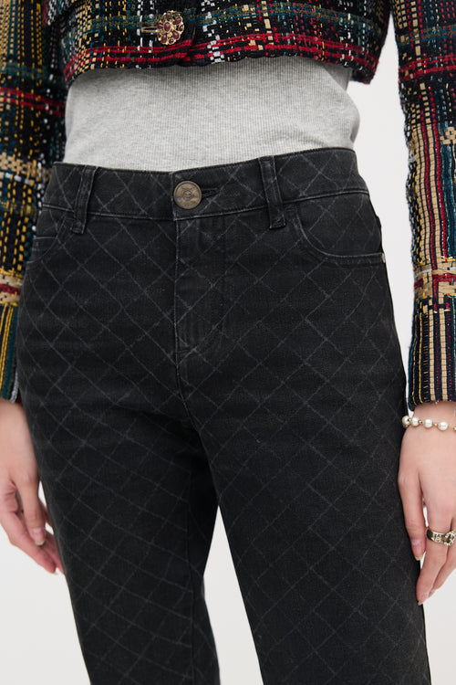 Chanel Printed Slim Leg Jeans