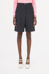 Chanel Wool Tweed Wide Leg Shorts