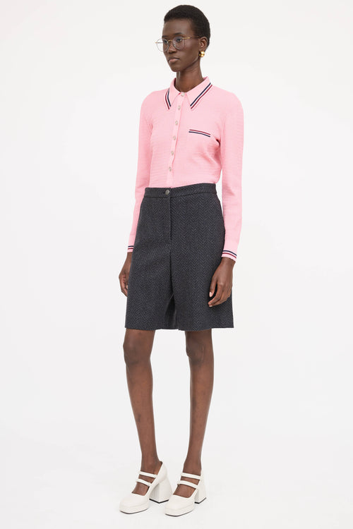 Chanel Wool Tweed Wide Leg Shorts