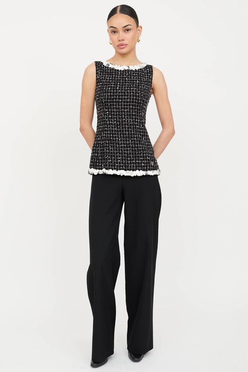 Chanel 2009 Embellished Tweed Top