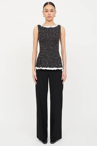 Chanel 2009 Embellished Tweed Top