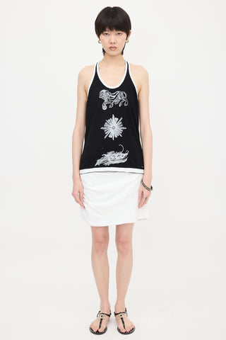 Chanel Jersey Painted Tank Top