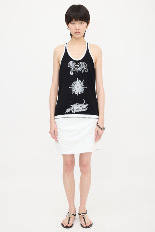 Chanel Jersey Painted Tank Top
