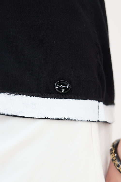Chanel Jersey Painted Tank Top