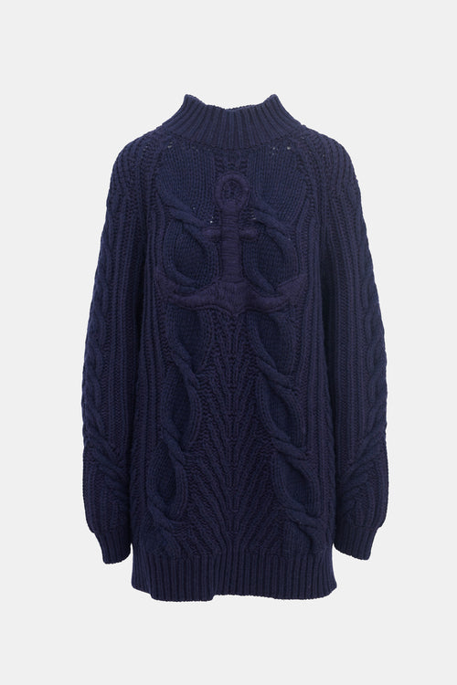 Chanel Pre-Fall 2018 Knit Anchor Sweater Dress