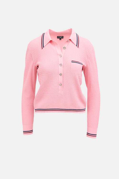Chanel 2023 Knit Polo Top