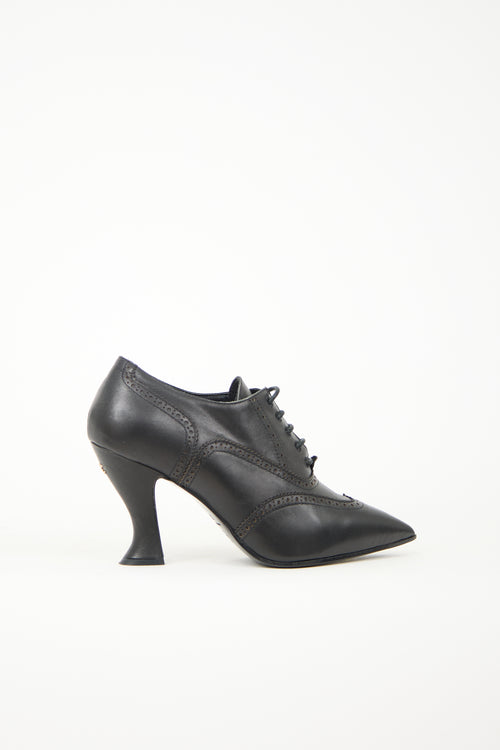 Chanel 2018 Leather CC Oxford Bootie