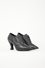 Chanel 2018 Leather CC Oxford Bootie