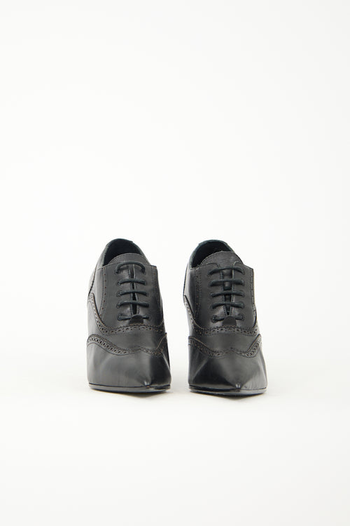 Chanel 2018 Leather CC Oxford Bootie