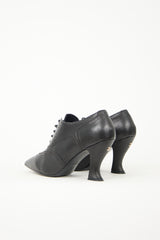 Chanel 2018 Leather CC Oxford Bootie