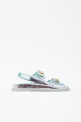Chanel Laminated Leather Dad CC Sandal