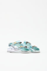 Chanel Laminated Leather Dad CC Sandal