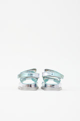 Chanel Laminated Leather Dad CC Sandal