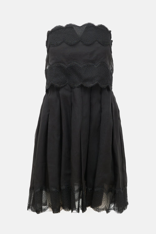 Chanel SS 2006 Silk Strapless Dress