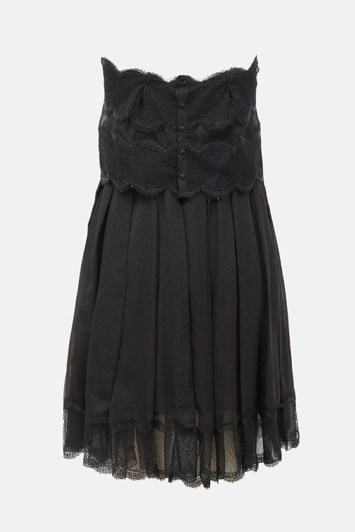 Chanel SS 2006 Silk Strapless Dress