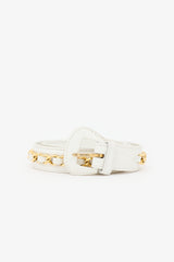 Chanel Leather Braided Chain Belt