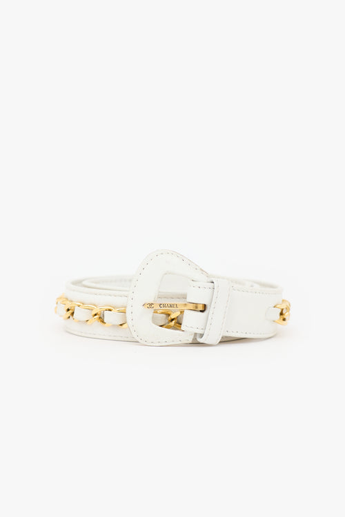 Chanel Leather Braided Chain Belt