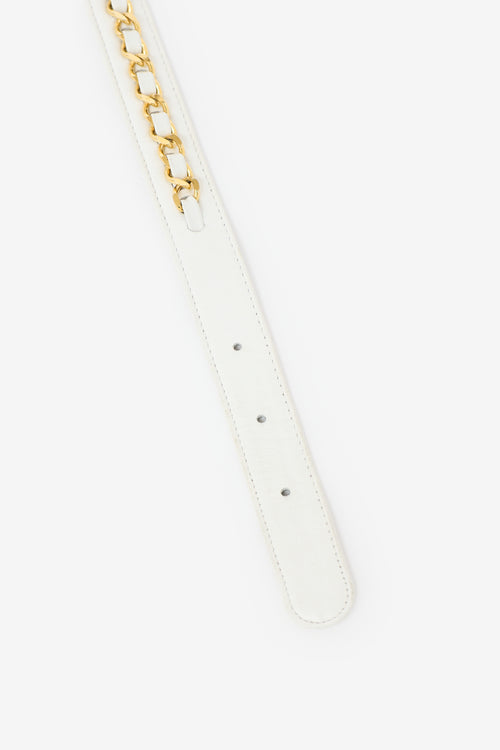 Chanel Leather Braided Chain Belt