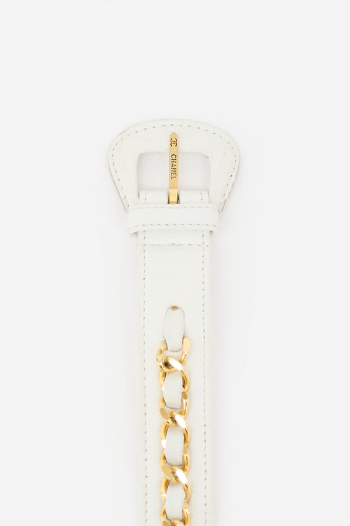 Chanel Leather Braided Chain Belt