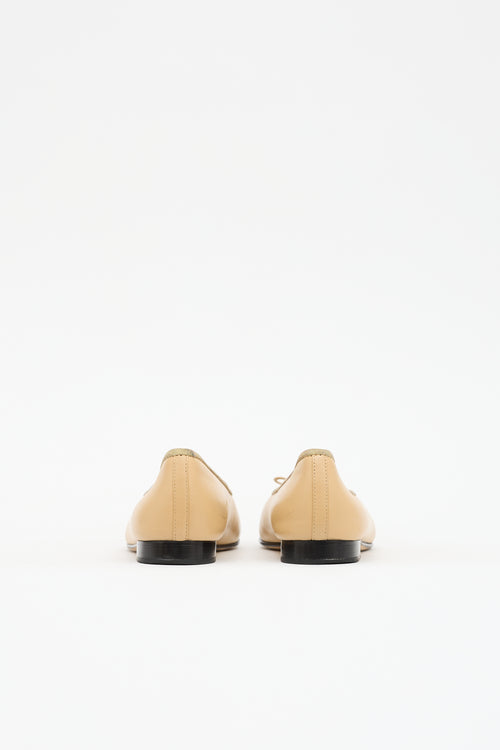 Chanel Leather CC Ballet Flat