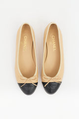 Chanel Leather CC Ballet Flat