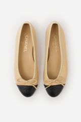 Chanel Leather CC Ballet Flat