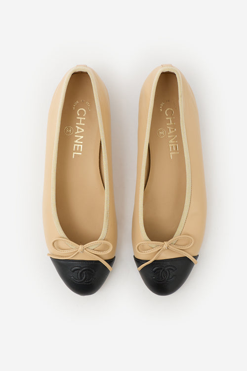 Chanel Leather CC Ballet Flat