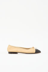 Chanel Leather CC Ballet Flat