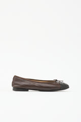 Chanel Leather CC Ballet Flat