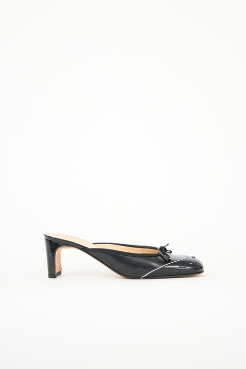 Chanel Leather CC Ballet Mule