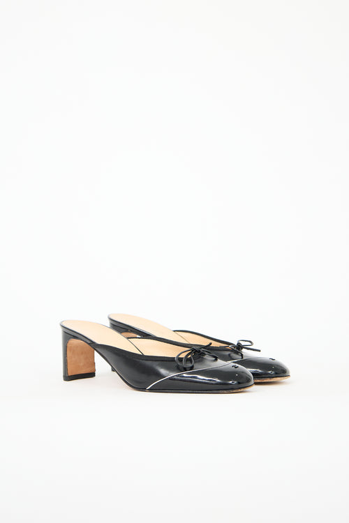 Chanel Leather CC Ballet Mule