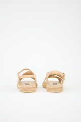 Chanel Leather CC Espadrille Sandal
