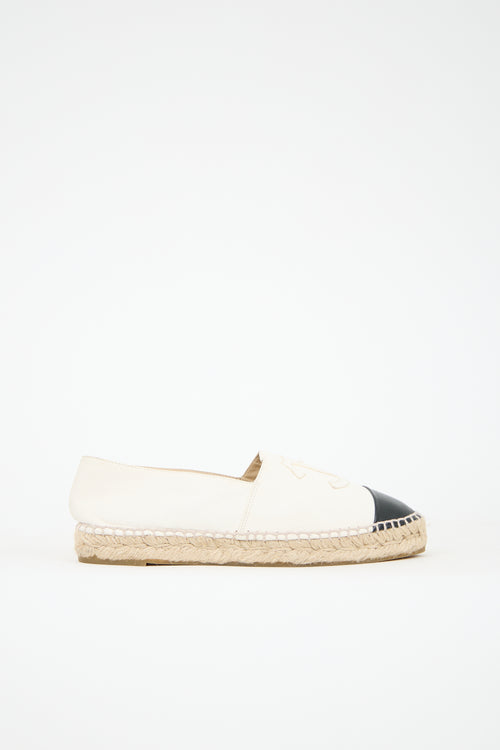 Chanel Leather CC Espadrille Flat