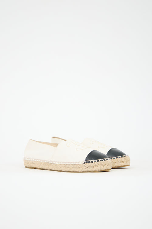 Chanel Leather CC Espadrille Flat