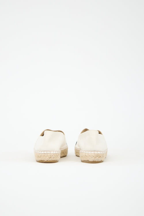 Chanel Leather CC Espadrille Flat
