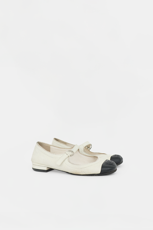 Chanel Leather CC Mary Jane Flat