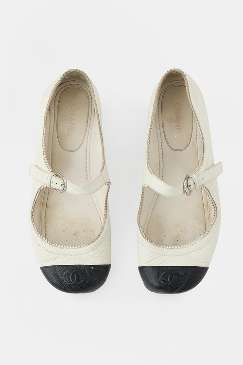 Chanel Leather CC Mary Jane Flat