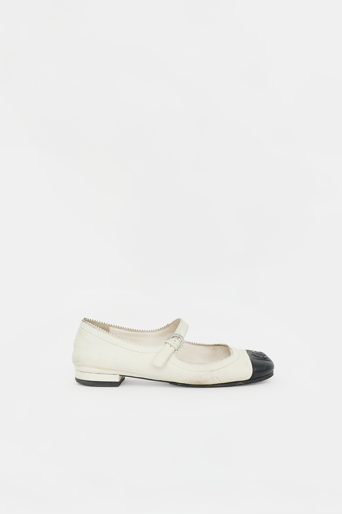 Chanel Leather CC Mary Jane Flat