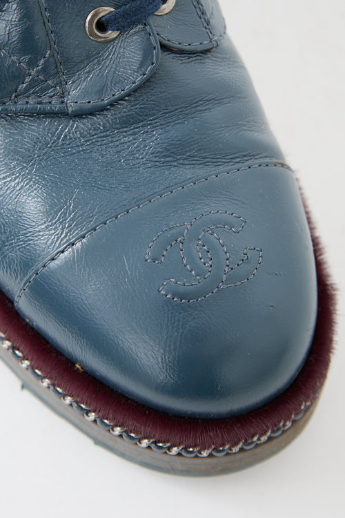 Chanel Leather 2017 CC Combat Boot